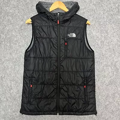 North Face Hooded Gilet Black Men’s Small Zip-up Jacket Sleeveless Body Warmer  • $93.38