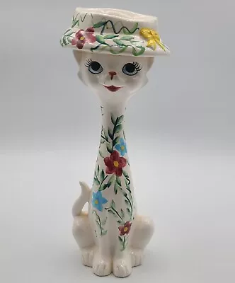 Vintage Long Neck Cat Hand Painted Japan Hat Planter  • $23.99