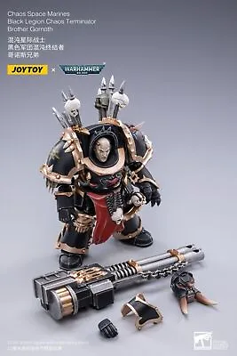 JOYTOY X Warhammer 40k Black Legion Chaos Terminator Gornoth 1/18 ACTION FIGURE • $133.72