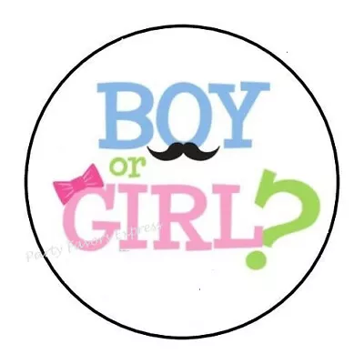 30 Boy Or Girl Gender Reveal Envelope Seals Labels Stickers Party Favors 1.5  • $1.99