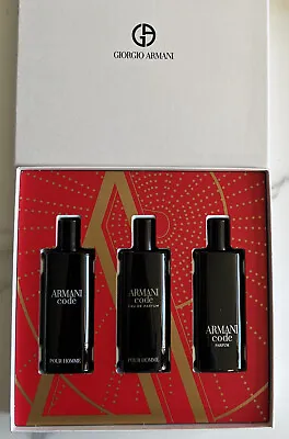 £42 • Buy Giorgio Armani Code Pour Homme Discovery Fragrance Gift Set 3x 15ml NEW