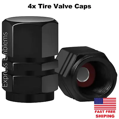 4pcs Black Tire Valve Cap Stem Cover For Bike Car Trucks ATV • $6.44
