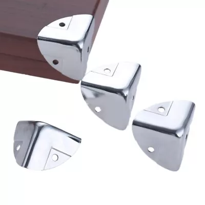 4x Iron Metal Box Corner Protectors Box Corner ProtectorJewel Box Cabinet Edge • £2.78