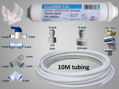 DAEWOO American/Fridge Freezer Water Filter Connection Kit+10M Tubing L0 • £33.49