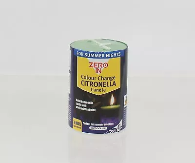 £8.99 • Buy Colour Changing Natural Citronella Outdoor Pillar Candle Summer Nights Repels In