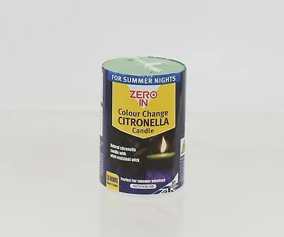 Colour Changing Natural Citronella Outdoor Pillar Candle Summer Nights Repels In • £8.99