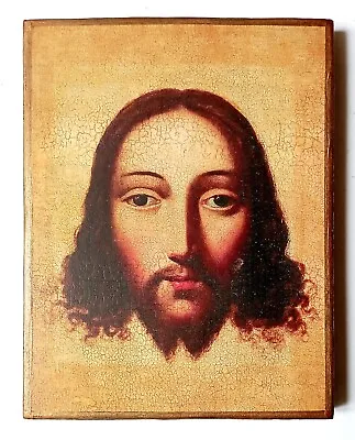 Christian The Holy Face Icon Veil Of Veronica Handmade Wooden Board 18.5x14cm • $39.99