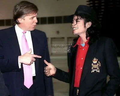 Donald Trump With Michael Jackson In 1990 Taj Mahal - 8x10 Photo (mw088) • $8.87