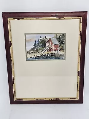 Original Watercolor By Maine Artist Doris Anne Holman Signed Framed Matted • $180