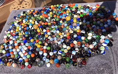 Marbles HUGE Lot 7 Pounds Rare? HTF? Machine Made Glass 5’8 9’16 Pee Wee *Read • $99.99