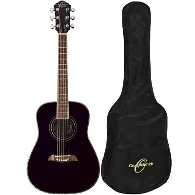 Oscar Schmidt OGHSB 1/2 Size Acoustic Guitar Kit With Gig Bag Black • $199.99