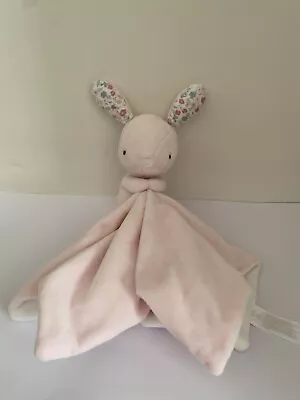 TU Baby Girls Pink Bunny Rabbit Comforter  Soother Floral Ears • £13