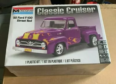 Monogram Classic Cruiser  1955 Ford F-100 Pickup Street Rod Model Kit * Sealed * • $34.99