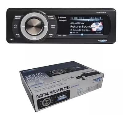 Aquatic AV AQ-MP-5UBT-S Waterproof 1 Din Head Unit W/ BT USB SiriusXM Capable • $322.49