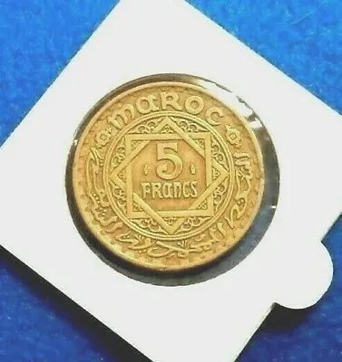 1945 Morocco 5 Francs 1365 - Beautiful Coins - See Pictures • $6