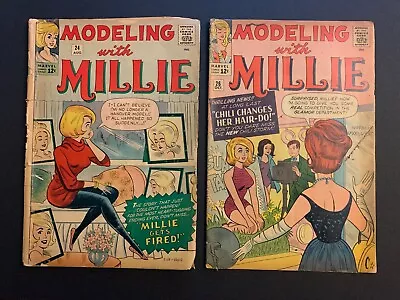 Modeling With Millie 24 FR 26 GD (2) -- Marvel Stan Goldberg Art 1963 • $18