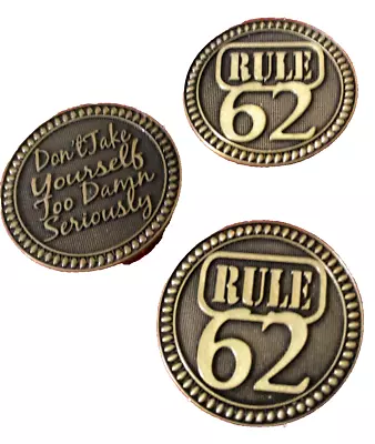 AA NA COINs Set Of 2  RULE 62   Pocket Token  12 Step Recovery Prayer • $10