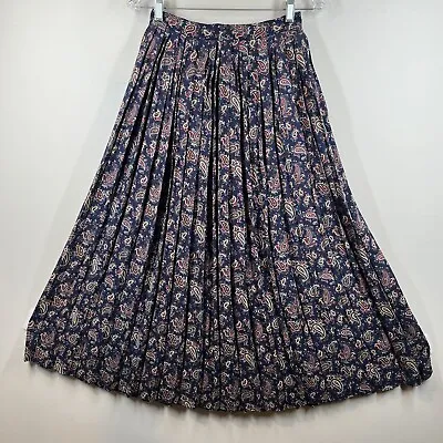 Ralph Lauren Paisley Rayon Full Circle Skirt Sz 8 25” Waist Hong Kong Boho Vtg • $49.99