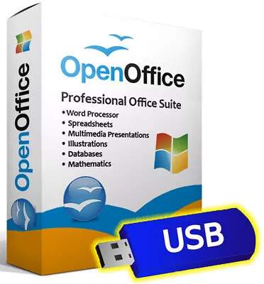 Open Office Software Suite For Windows-Word Processing-Home-Student-Business-USB • $12.99