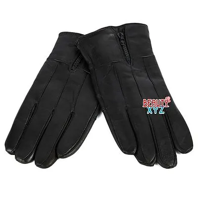Men's Winter Warm Genuine Leather Gloves Thermal Insulation Lambskin NEW • $14.99