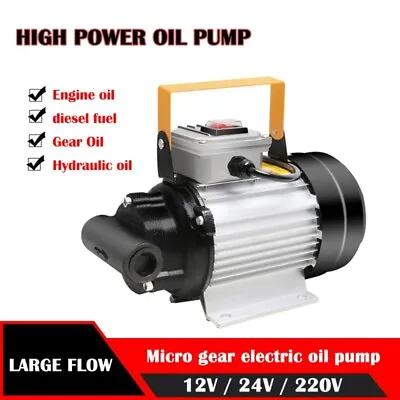 900W Self-Priming Gear Oil Pump 12V/24V/220V Portable Micro Diesel Hydraulic • $171.99