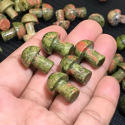 10pc Natural Unakite Mushroom Quartz Crystal Reiki Healing Gem Random • $5