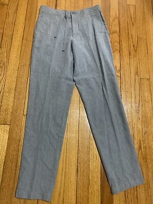 Marc Anthony Luxury Linen Blend Pants Sz Small Grey • $15.80