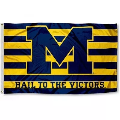 Michigan Wolverines 3'x5' Flag Banner **100% Full Color On Both Sides Of Flag** • $13.89