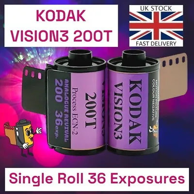 £6.75 • Buy Kodak Vision3 200T 35mm Film, Fresh Stock, 36 Exposures, Professionally Loaded
