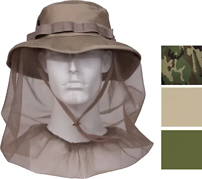 Netting Boonie Hat Offers Full Mosquito & Bug Protection Bucket Hat • $22.99