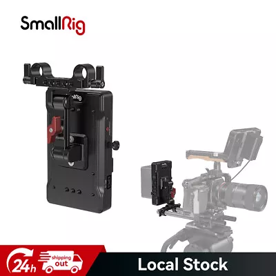 SmallRig V-Mount Battery Adapter Plate W/15mm LWS Rod Clamp Fr Canon Sony Camera • $149