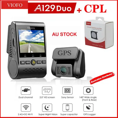 $235 • Buy VIOFO  A129 Duo GPS  2Lens Dash Camera Twin SONY Star Sensr 5GHz WIFI + CPL AU