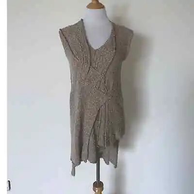 ZUZA BART Asymmetrical Lagenlook Linen Blend Sweater Sleeveless NWT Size Large • £77.10