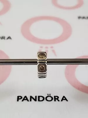 Genuine Pandora Silver Clear Nortern Lights Trinity Spacer Charm 925 ALE • £10