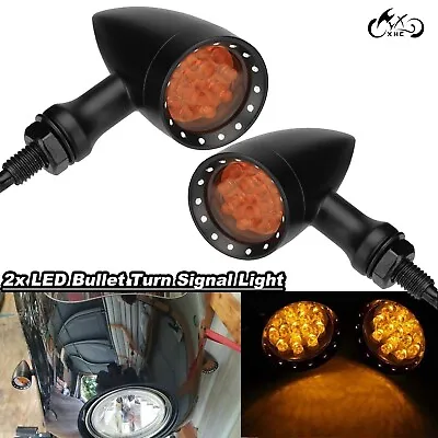 Motorcycle Bullet LED Turn Signal Amber Light For Honda Shadow Spirit VT750 1100 • $13.28