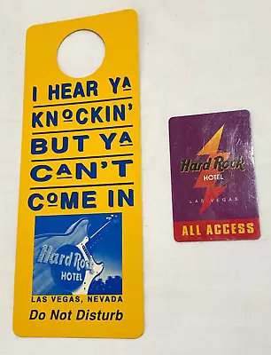 Hard Rock Hotel Do Not Disturb Sign I Hear Ya Knockin' But Ya Can't Come In Vntg • $10.99