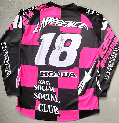 Jett Lawrence Signed #18 Motocross Replica Jersey - Supercross Pink & Black PSA  • $849