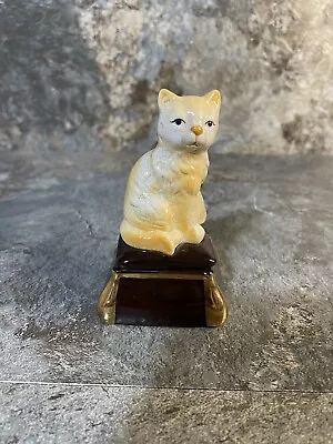 Vintage CPK LTD Crazed Ceramic Miniature Cat Figurine Trinket Box  4  • $9.99