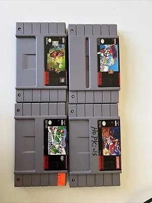 Super Nintendo SNES Games Lot Of 4! Mario Paint Aladdin Bugs Bunny & Timon.. • $24.99