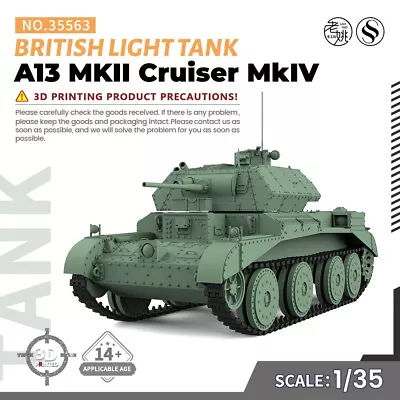 SSMODEL 563 V1.9 1/35 Kit British A13 MKII Cruiser MkIV Light Tank WWII WAR WOT • $43.99