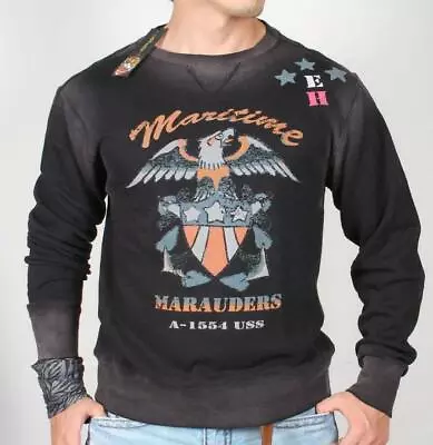 NWT-Authentic Men's Ed Hardy Eagle Shield Anchor Vintage Sweater Size S  • $34.99