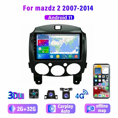 For Mazda 2 2007-14 Android 11 Car Stereo Radio GPS Bluetooth Touch MP5 Player • $155