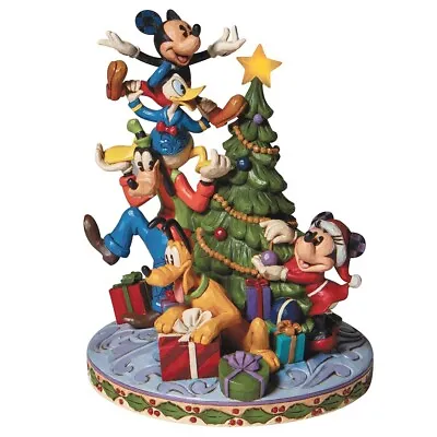 Jim Shore Fab 5 Decorating Christmas Tree Figurine Disney Traditions 6008979 • $116.99