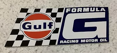 Vintage Gulf Formula G Racing Motor Oil Sticker 6” Wide J2 • $7.31