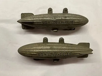 Original Vintage Metal Tootsie Toy Zeppelin Blimp U.S.N Los Angeles Lot Of 2  • $100