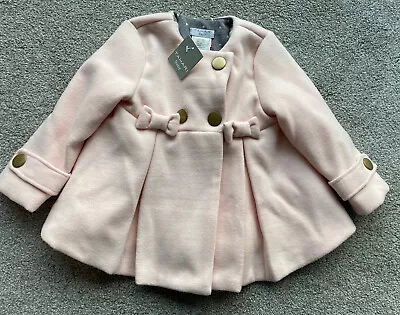 Tahari Baby Girls Smart Soft & Warm Pink Coat BNWT Age 6-9 Months • £12.99