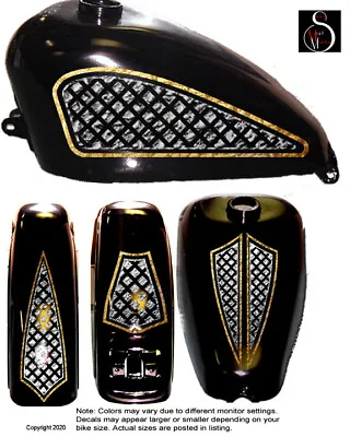 Motorcycle Decal Gas Tank & Fender Set  Universal For Honda Harley Victory • $55.99