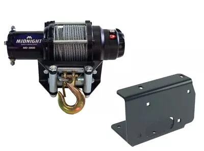 Viper 50 Ft Winch 3000 Lb Steel W/ Mount For Kawasaki Prairie 650 2001-03 • $199.98