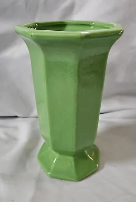 Vintage Haeger 198 Usa 6   Green Art Ware  Pottery Vase • $30