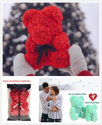Foam Rose Flower Teddy Bear For Valentine's Day Birthday Wedding Christmas Gift  • £13.99